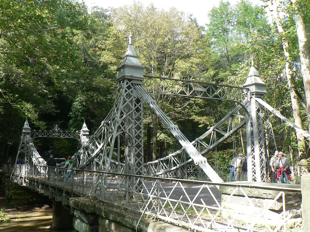 Mill Creek Park Suspension Bridge, Youngstown, Ohio, United States