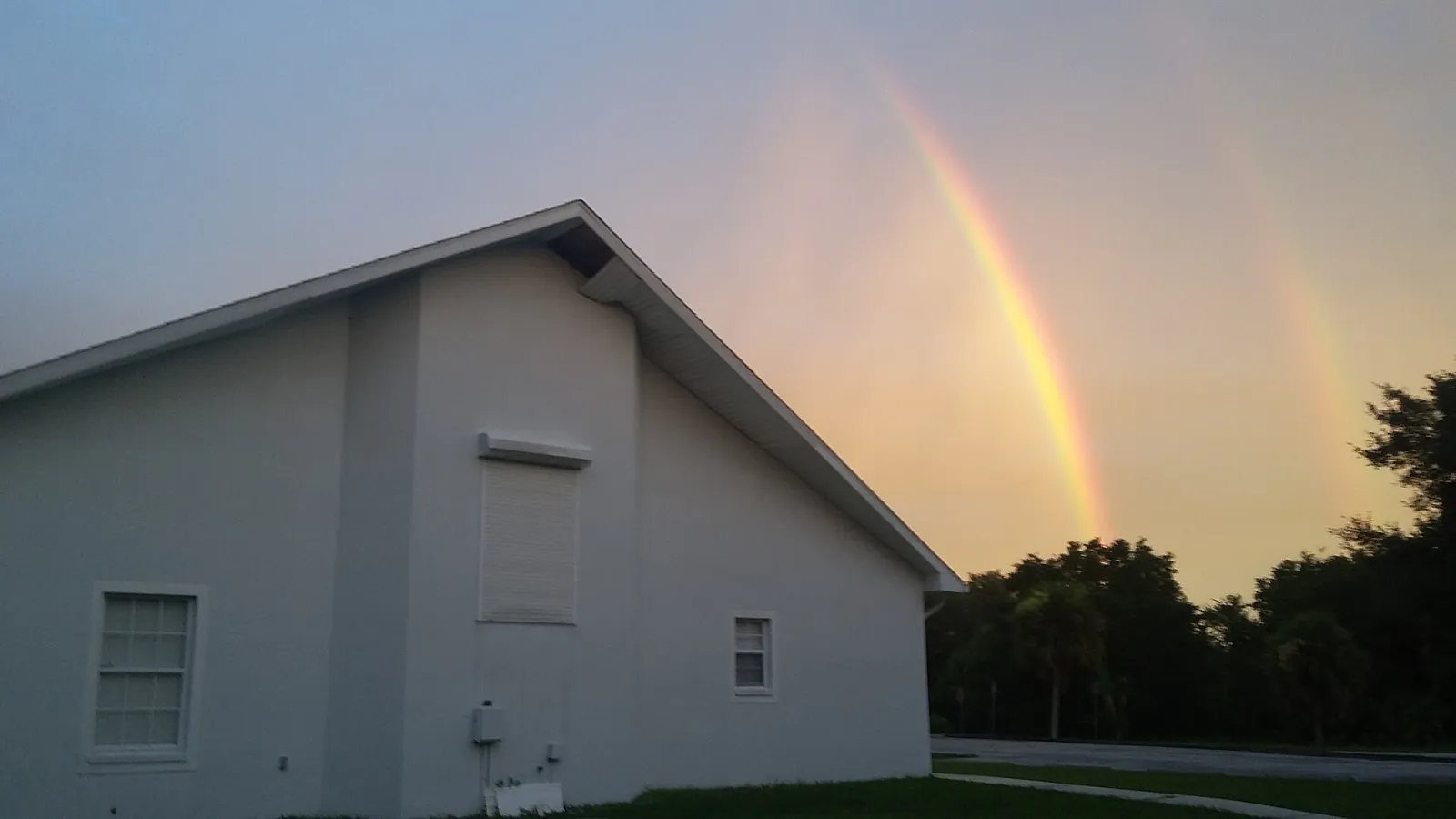 Rainbow over Berean Baptist Church, Port Charlotte, Florida, United States