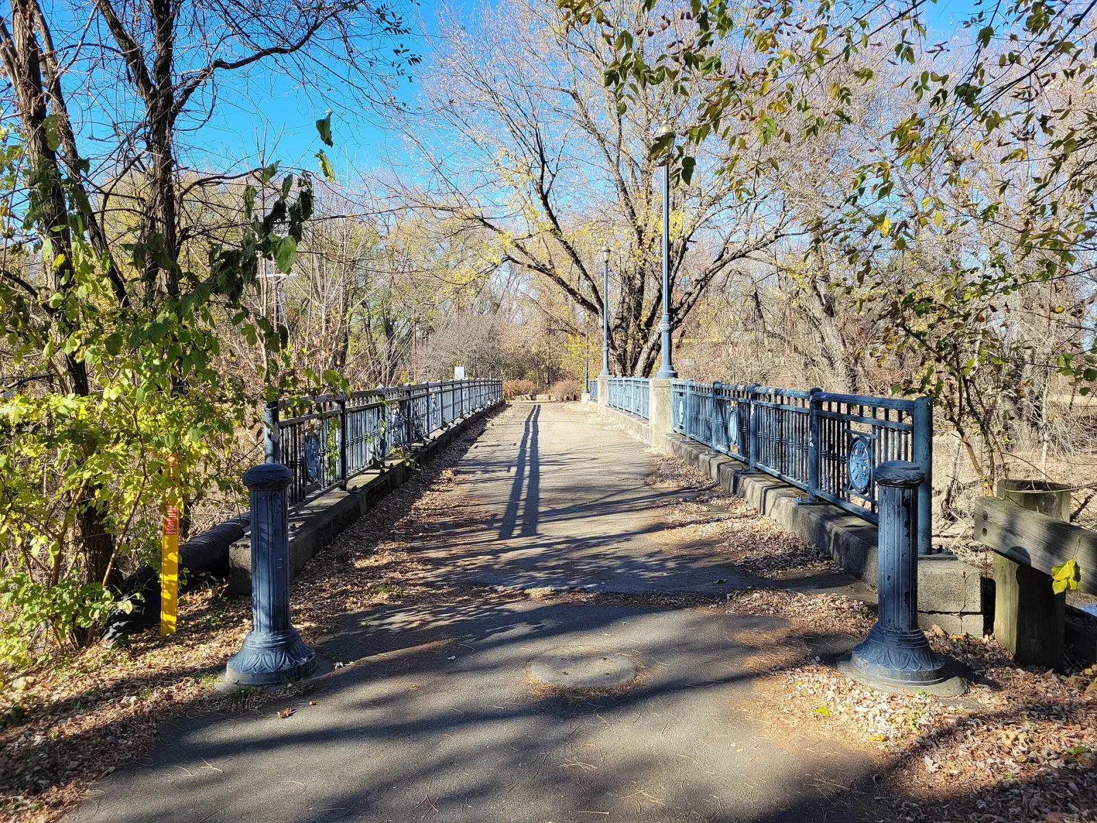 Charter Oak Greenway bridge over the Hockanum River, East Hartford CT, East Hartford, Connecticut, United States
