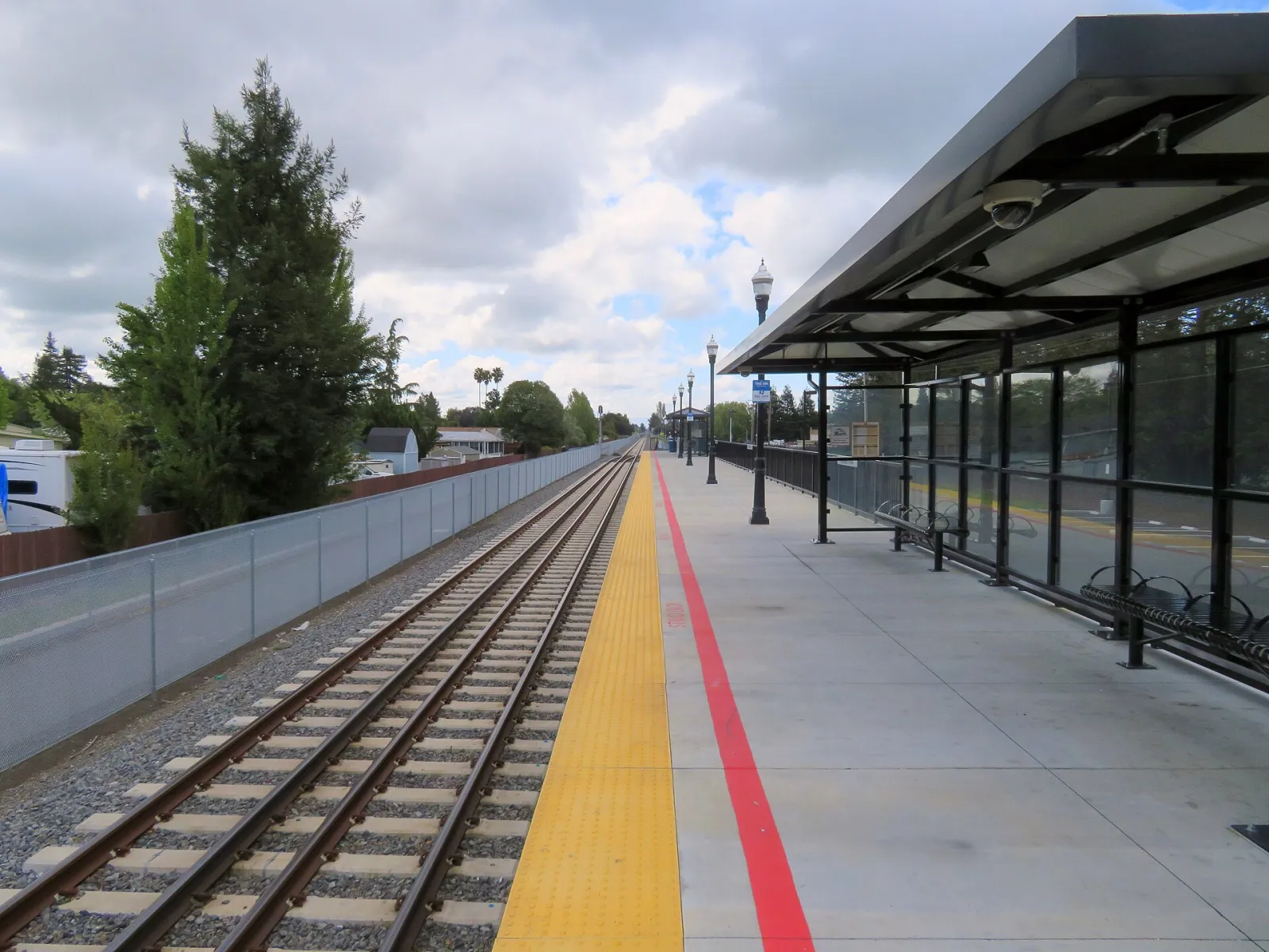 Rohnert Park station facing south, April 2018, Rohnert Park, California, United States