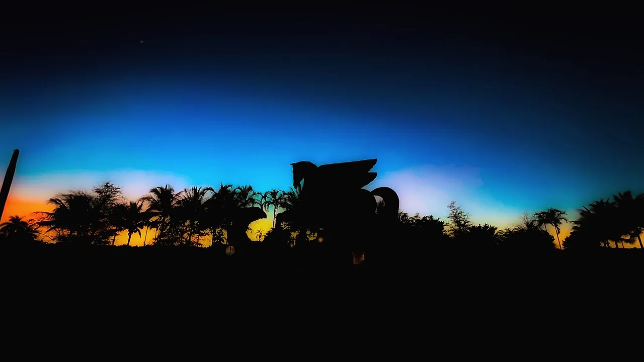 Pegasus and Dragon Statue, Hallandale Beach, Florida, United States