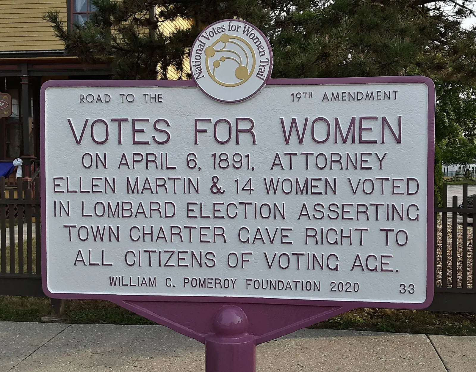 Ellen A. Martin Monument, Lombard, Illinois, United States