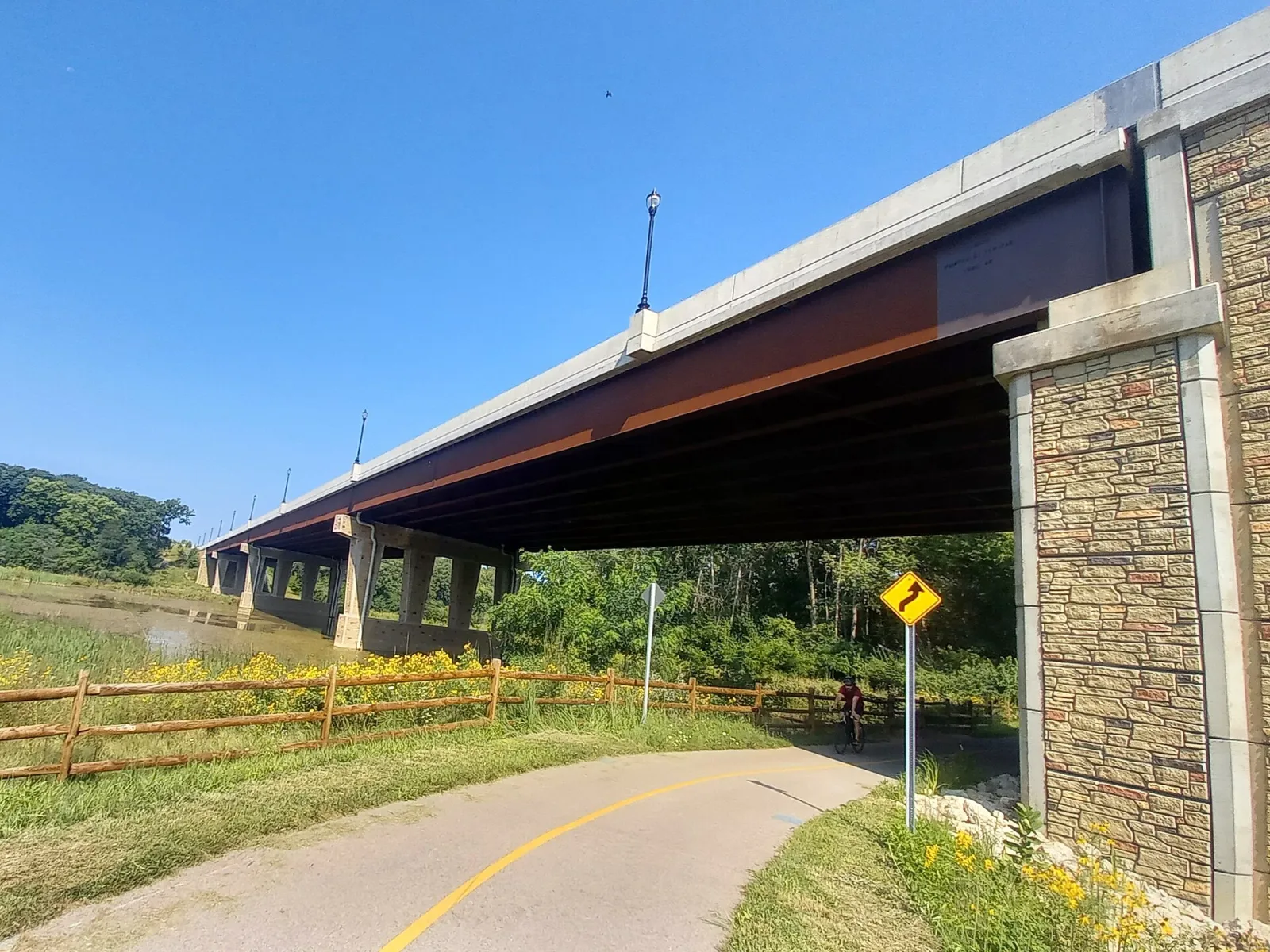 Longmeadow Parkway bridge south view (July 2024), Algonquin, Illinois, United States