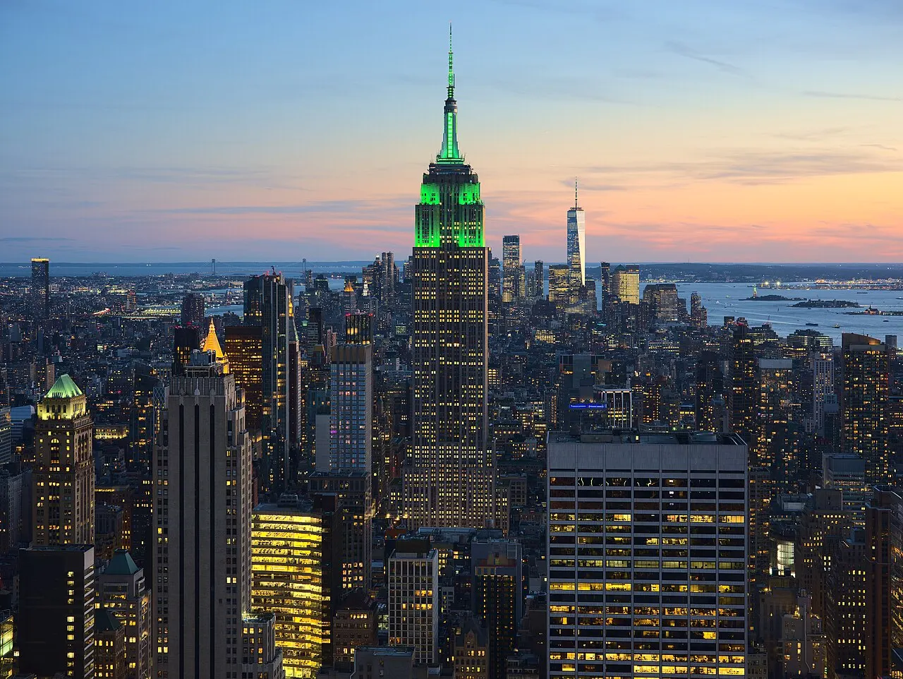 Empire State Building and Top of the Rock, New York City, New York, United States