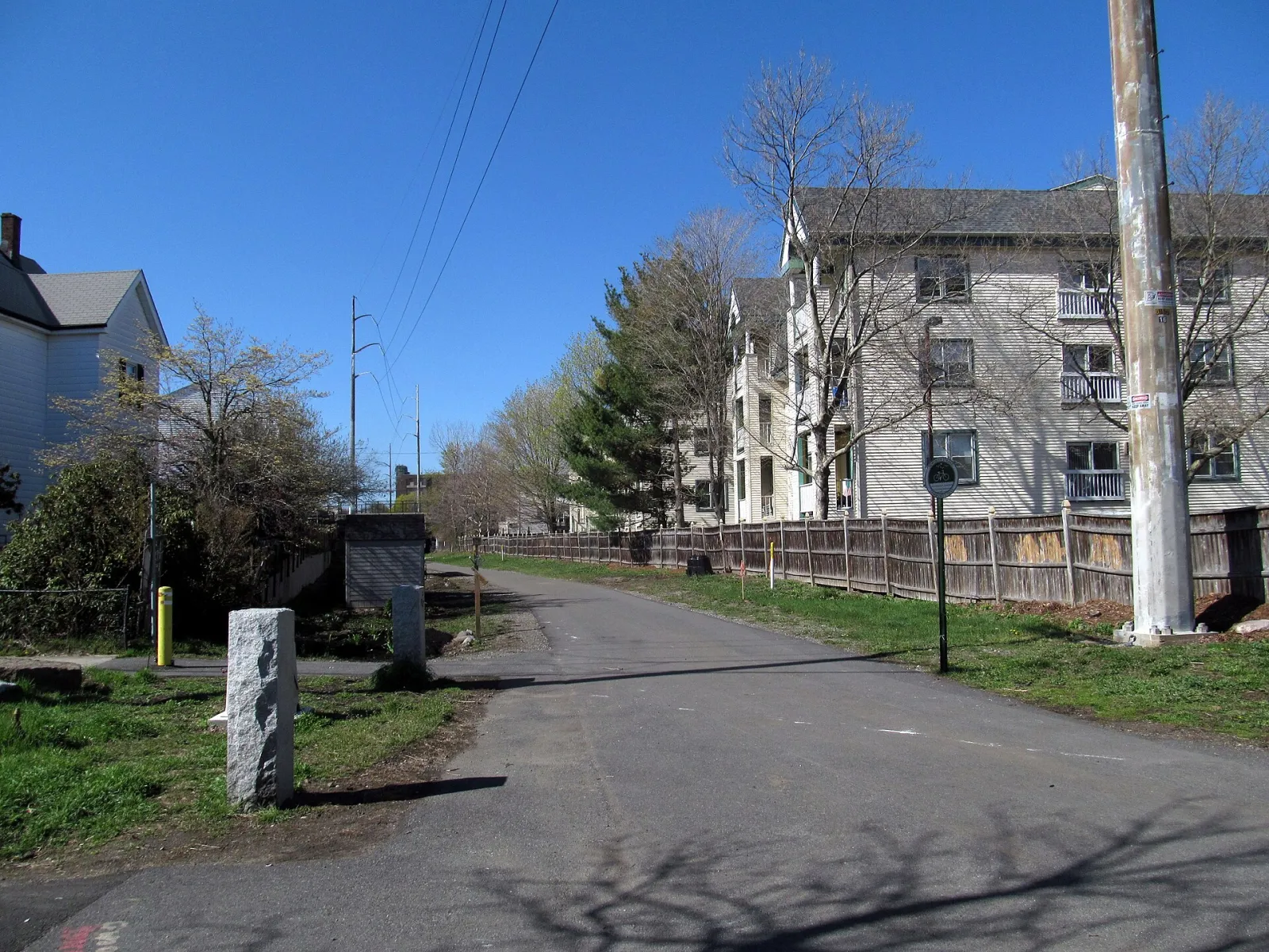South end of Northern Strand Community Trail, April 2017, Everett, Massachusetts, United States