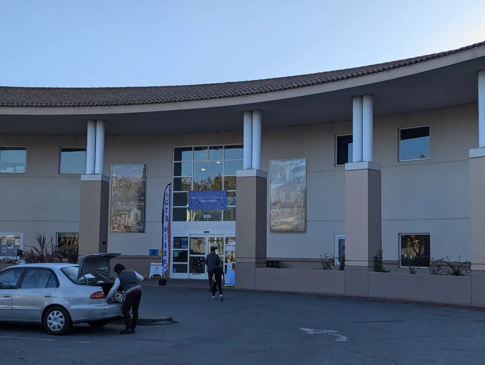 San Carlos Library, exterior (November 2024), San Carlos, California, United States
