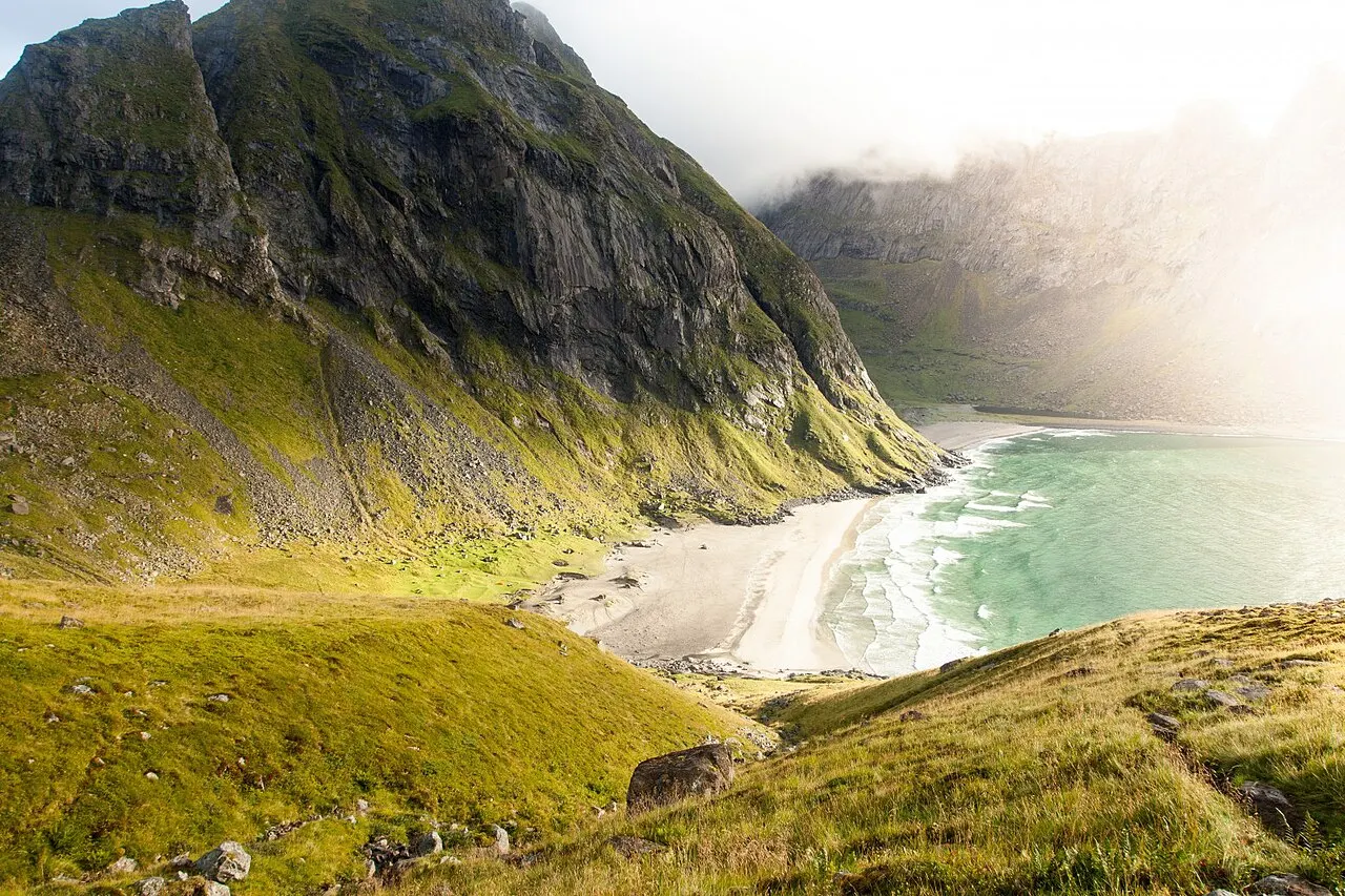 Kvalvika beach, Lofoten Islands, Norway