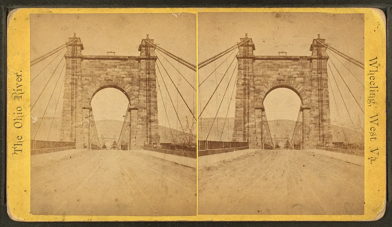 Wheeling Suspension Bridge, Wheeling, West Virginia, United States