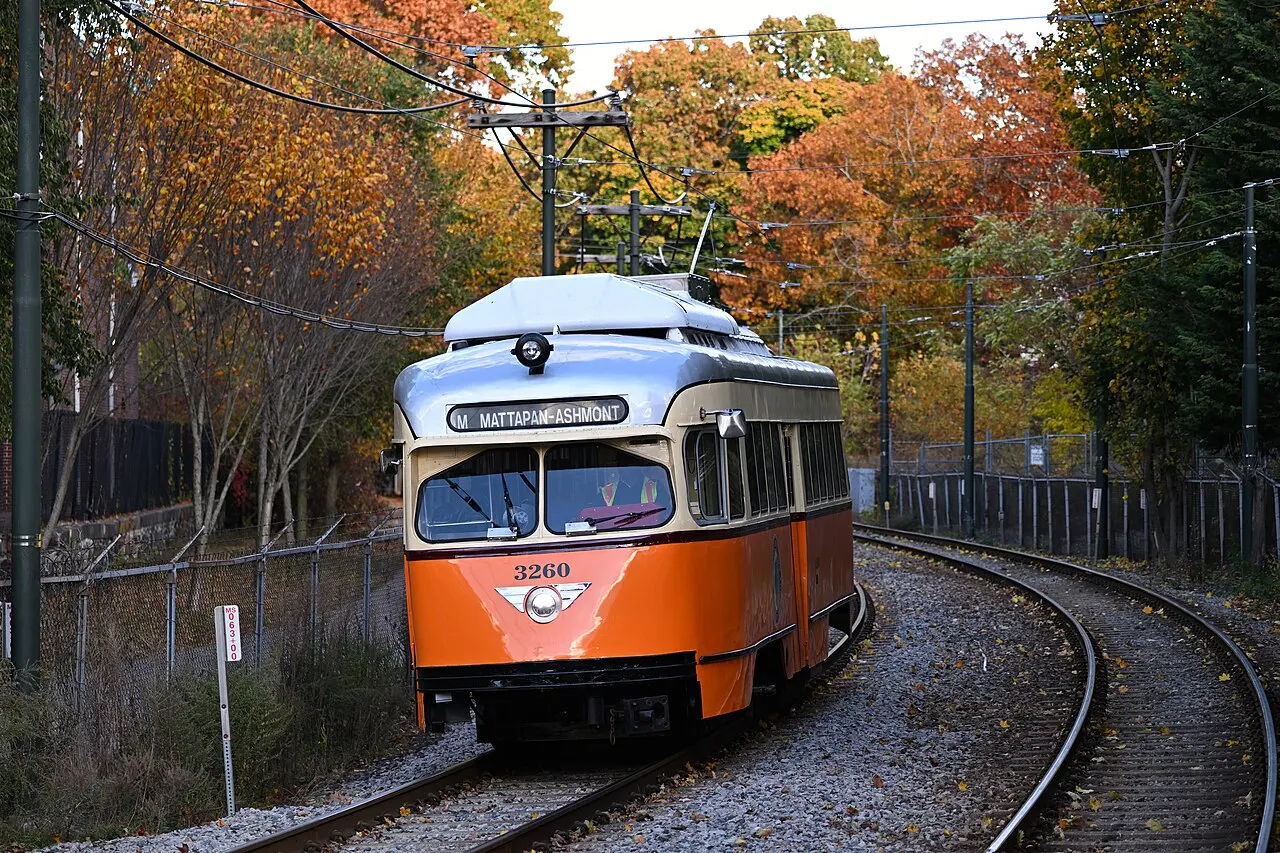 Mattapan Trolley Line in Milton, Milton, Massachusetts, United States
