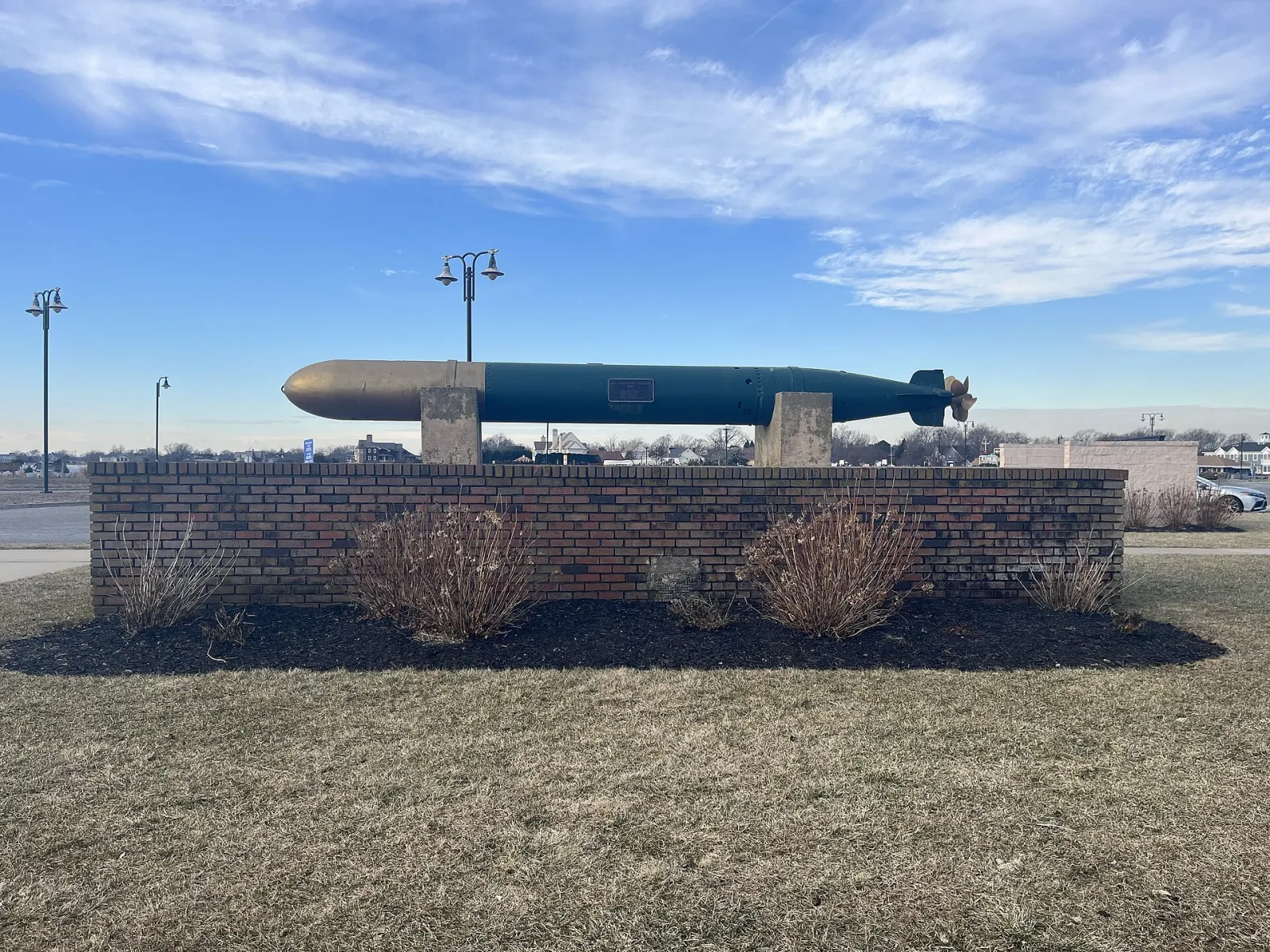 Torpedo memorial in Bay Shore, NY January 2025, Bay Shore, New York, United States