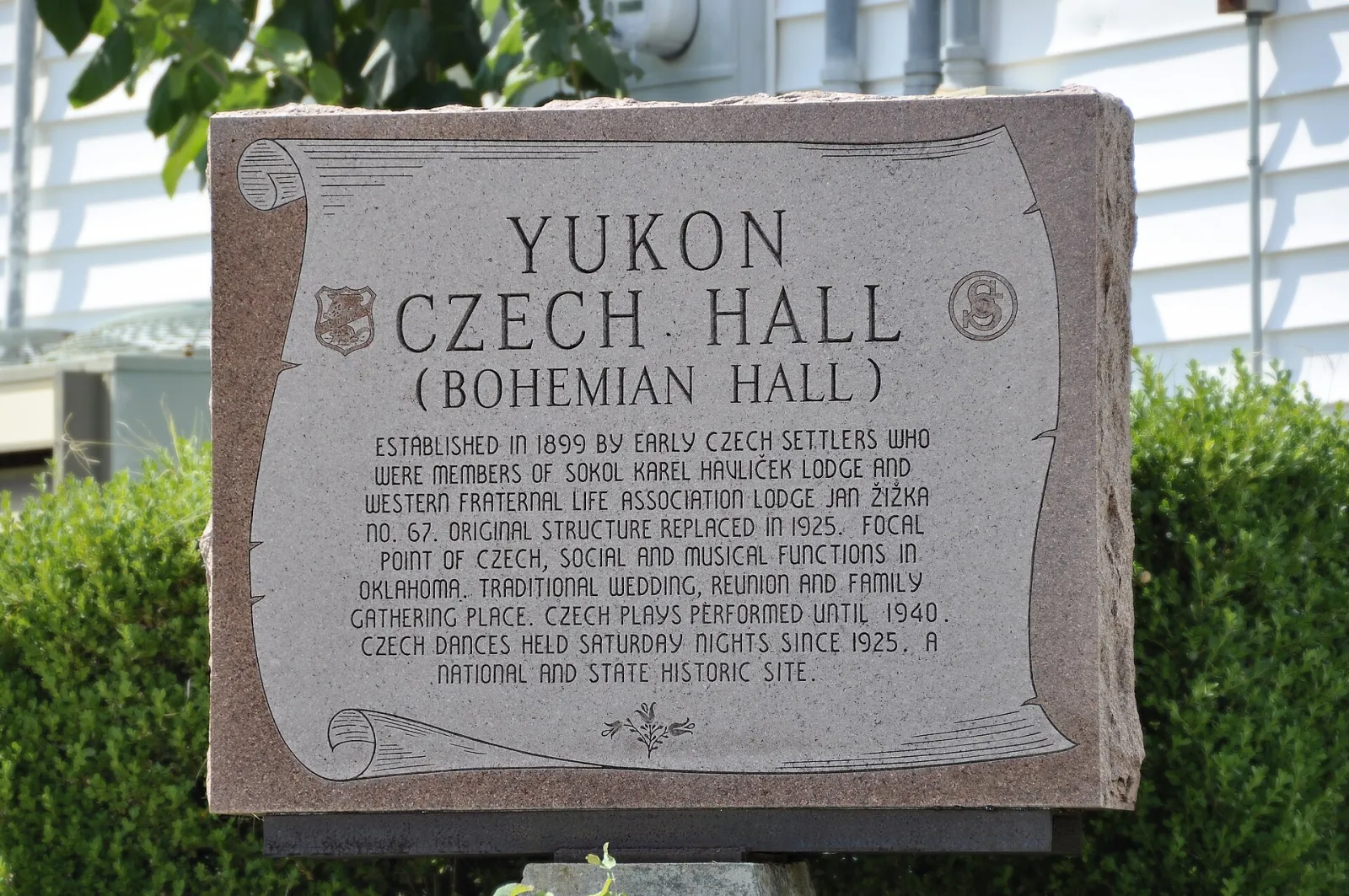 Monument, Czech Hall, Yukon, OK, Yukon, Oklahoma, United States