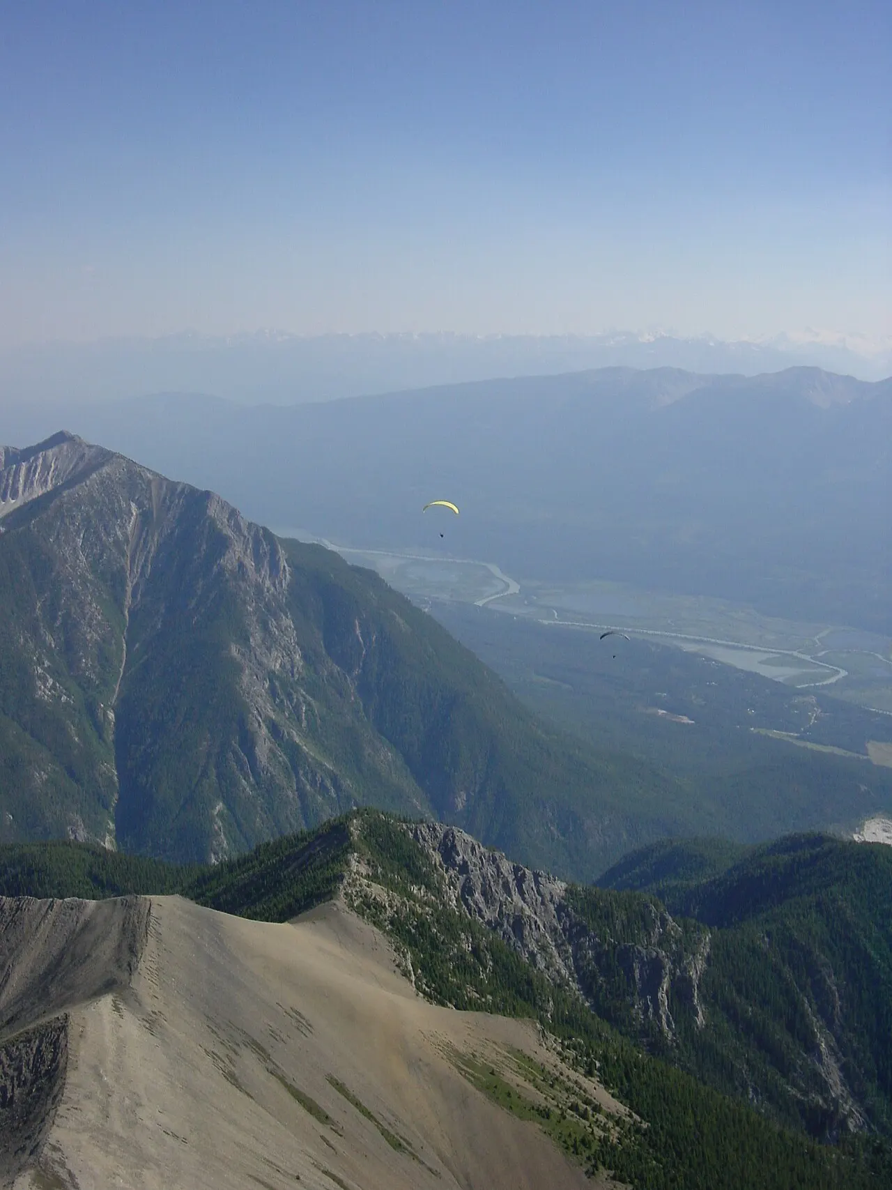 Mount 7 paragliding, Golden, British Columbia, Canada