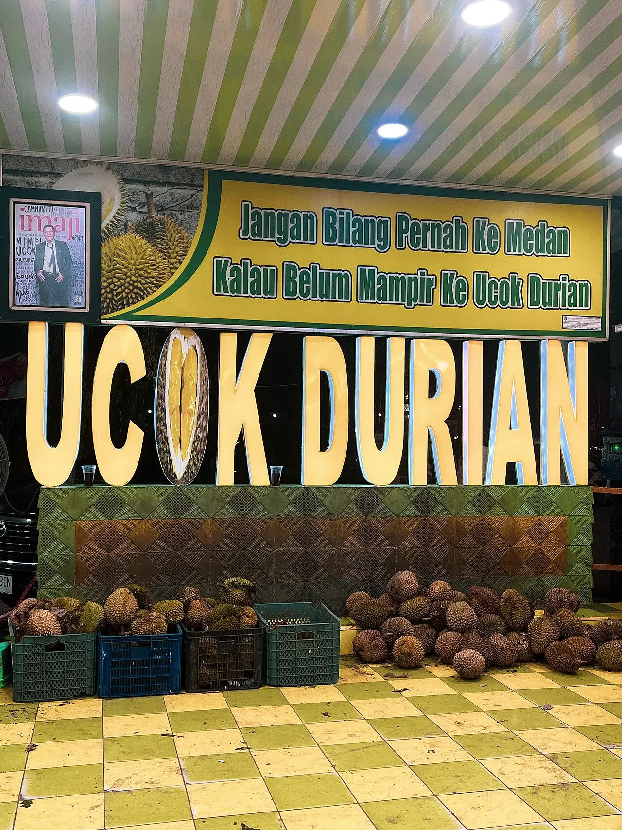 Durian Ucok, Medan, North Sumatra, Indonesia