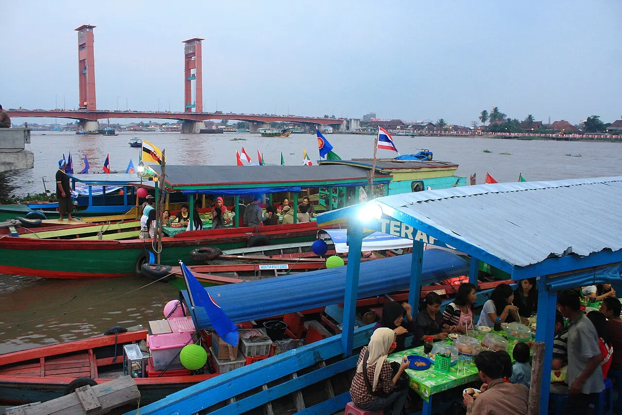Ampera Bridge, Palembang, South Sumatra, Indonesia