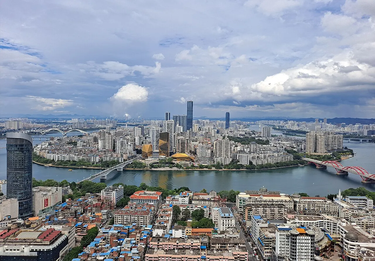 Liu River in Liuzhou, Liuzhou, Guangxi, China