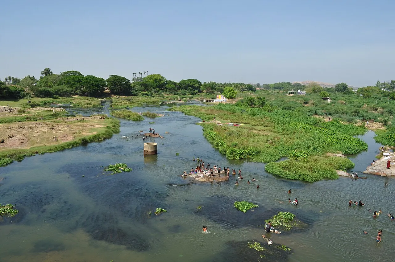Thamirabarani River, Tirunelveli, Tamil Nadu, India