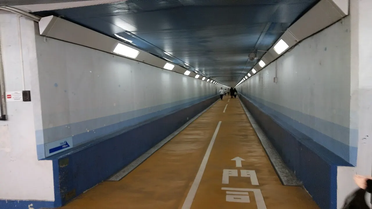 Kanmon Pedestrian Tunnel, Kitakyushu, Fukuoka, Japan