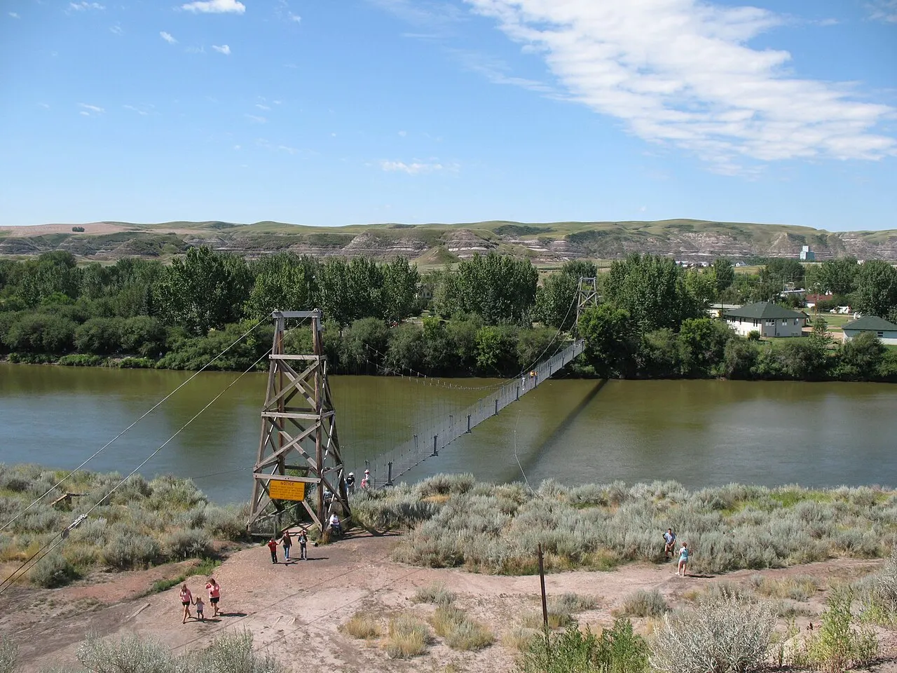 Star Mine Suspension Bridge, Drumheller, Alberta, Canada