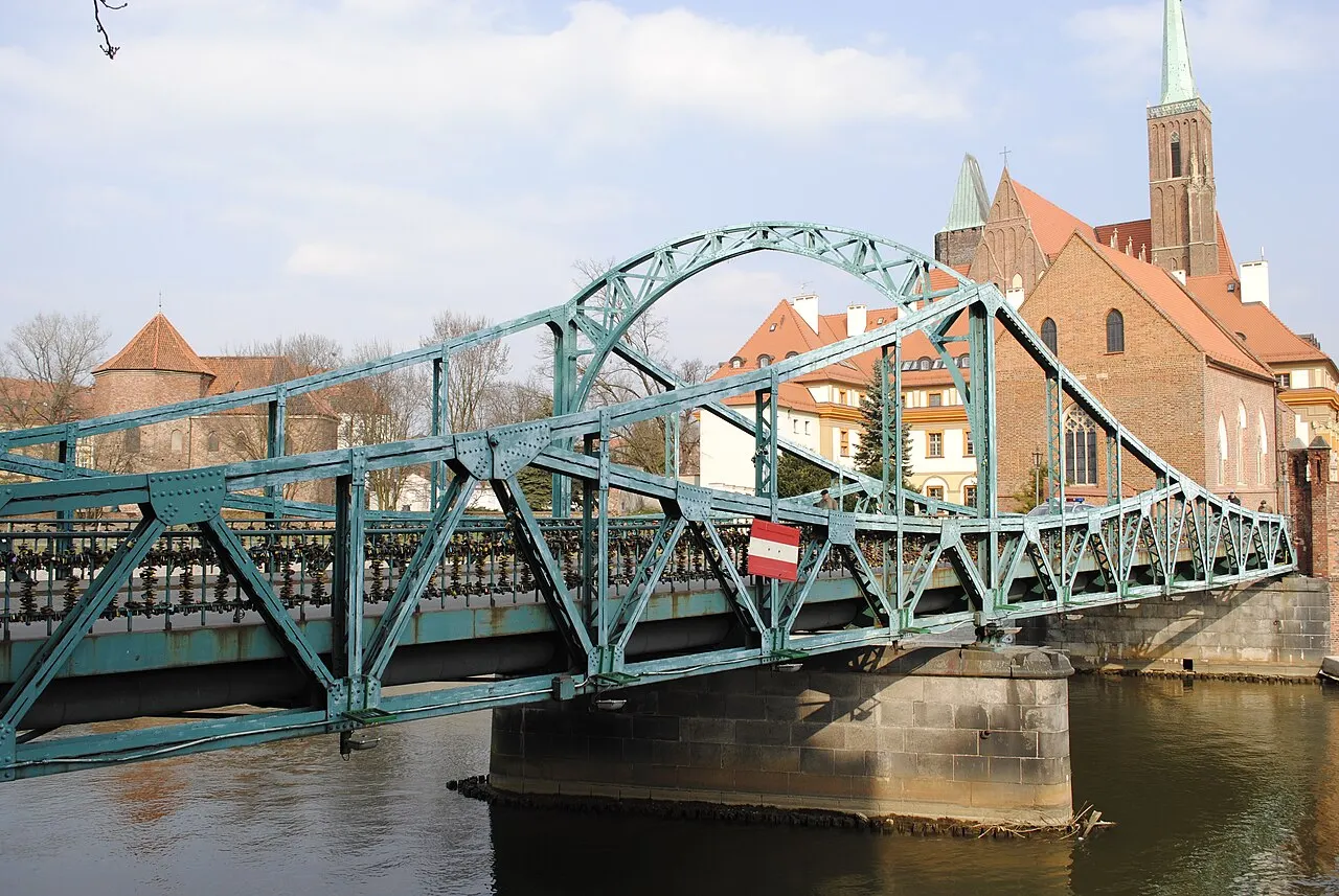 Tumski Bridge, Wrocław, Lower Silesia, Poland