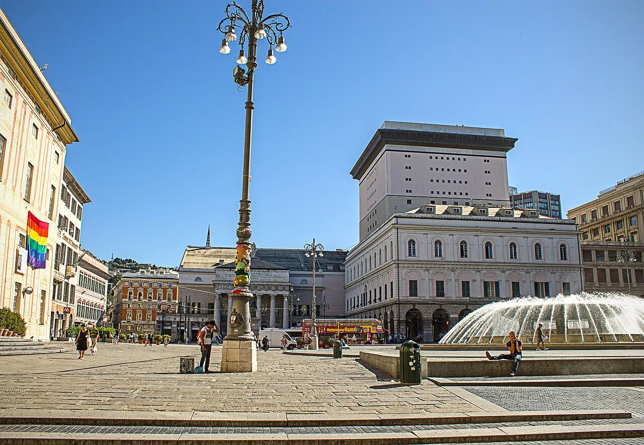 Piazza De Ferrari, Genoa, Liguria, Italy