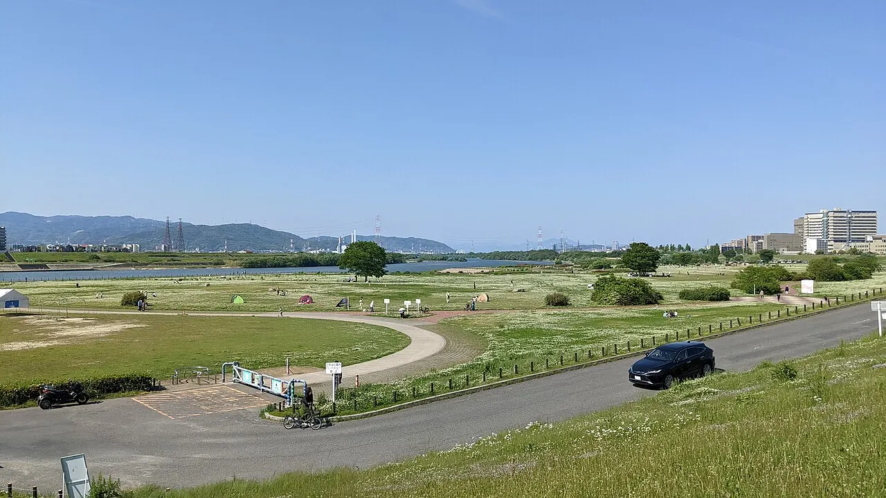 Yodogawa Riverside Park, Hirakata, Osaka, Japan