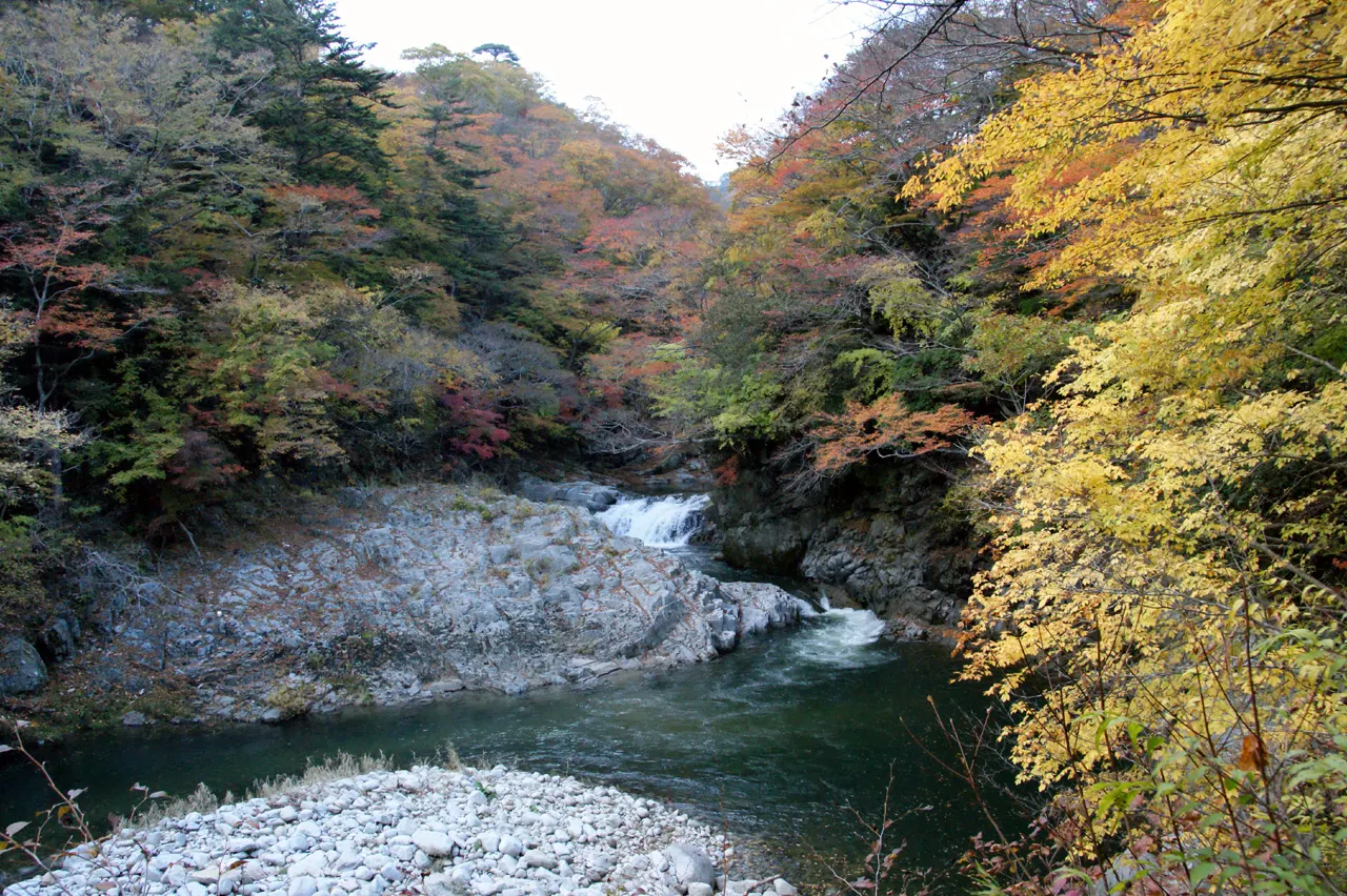 Natsui River Gorge, Iwaki, Fukushima, Japan