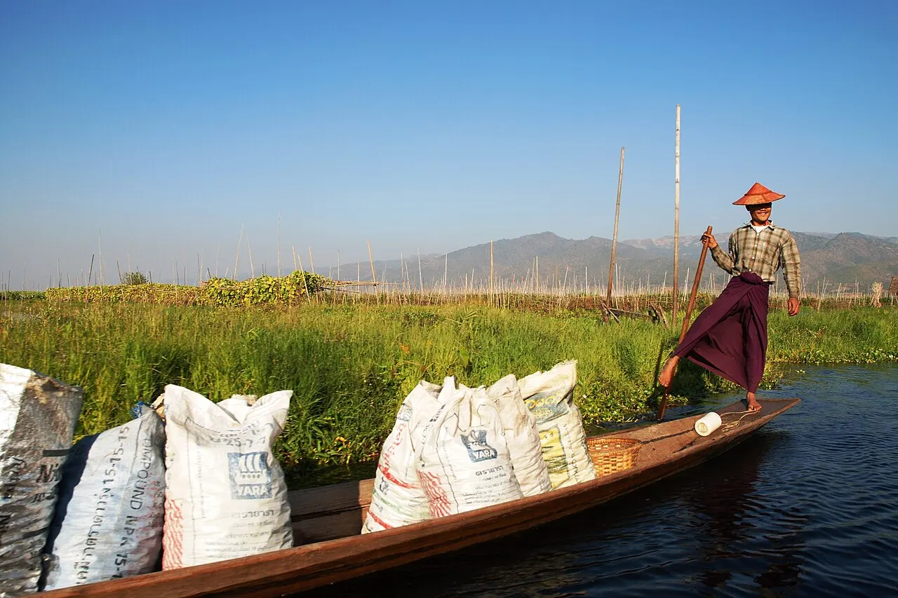 Inle Lake Floating Gardens, Nyaungshwe, Shan State, Myanmar