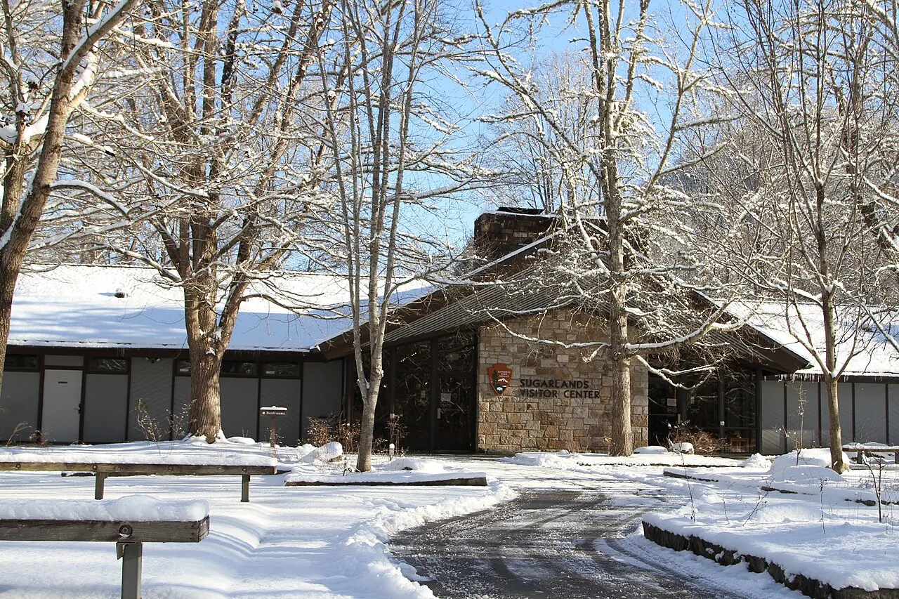 Sugarlands Visitor Center and Cataract Falls, Great Smoky Mountains National Park, Tennessee and North Carolina, United States