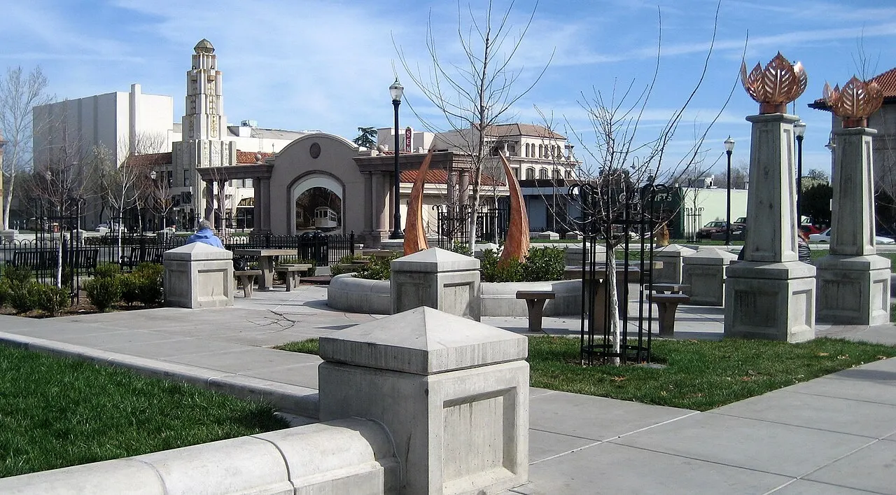 Downtown Chico and City Plaza, Chico, California, United States