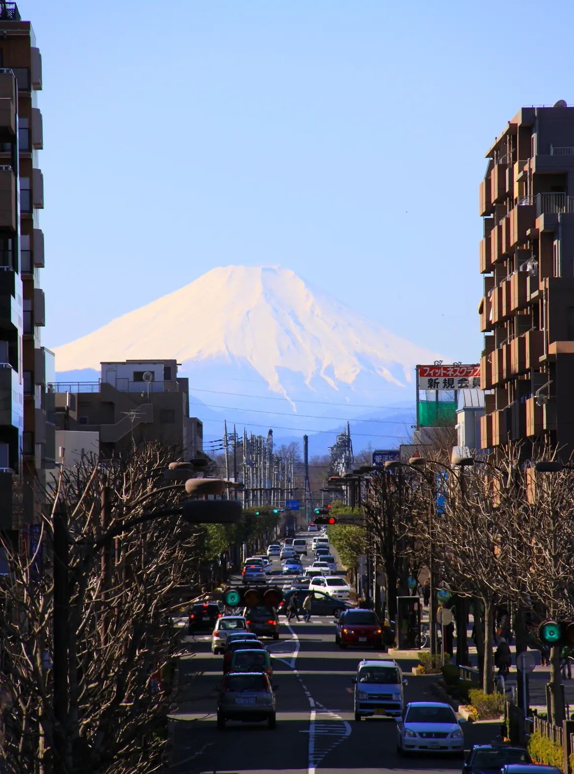 Mount Fuji View from Higashi-Kurume Station, Higashikurume, Tokyo, Japan