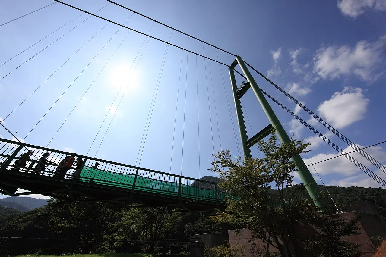 Momijidani Grand Suspension Bridge, Nasushiobara, Tochigi, Japan