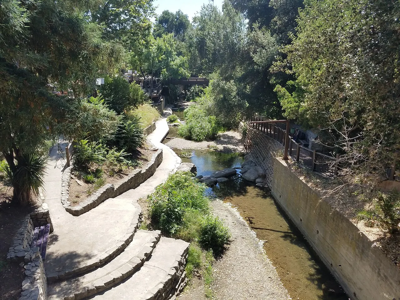 Mission Plaza and SLO Creek, San Luis Obispo, California, United States