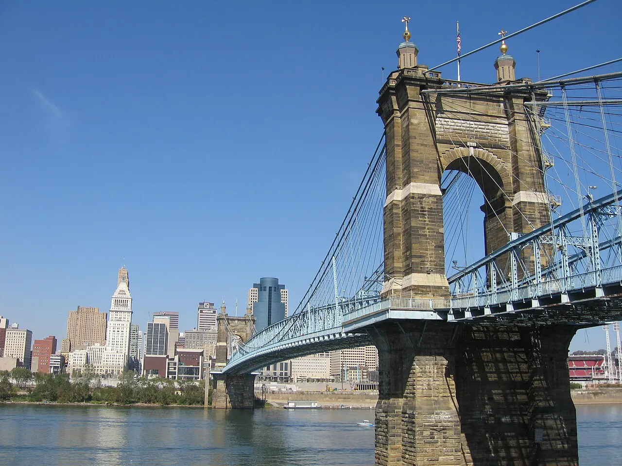 John A. Roebling Suspension Bridge, Cincinnati, Ohio, United States