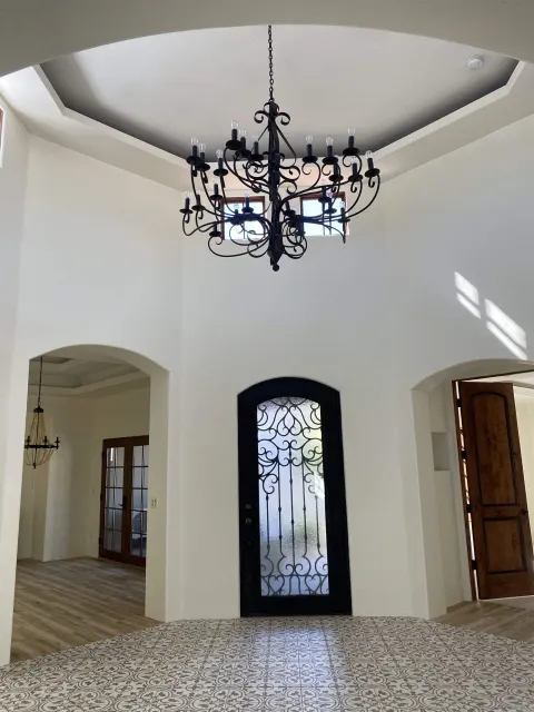 Interior painting in a Tucson, AZ home entryway by Red Door Painting Pros