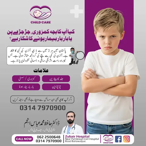 Dr Hafiz Muhammad Abbas Anjum-best child specialist &top pediatrician in Bahawalpur, Punjab