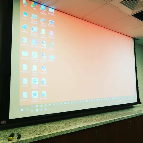 Audio visual and projector screen installation for a Tucson business
