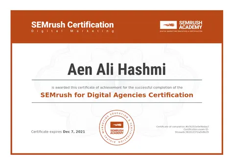 Aen Ali Hashmi - SEO Expert & Digital Marketing Services in Lahore, Pakistan in Lahore, Punjab