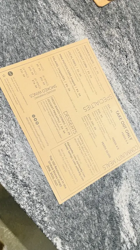 Menu at Local Expedition Wood Fired Grill, Sandy Springs, GA