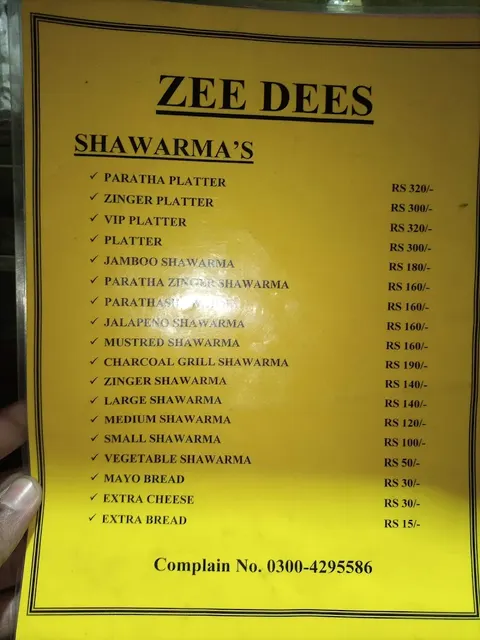 ZEE DEES SHAWARMA in Lahore, Punjab