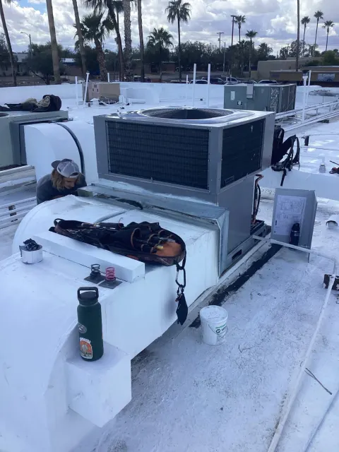Commercial rooftop HVAC maintenance in Tucson, AZ