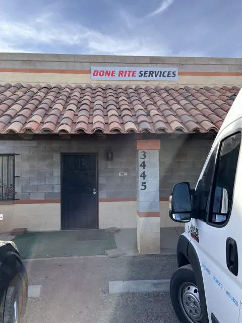 Done Rite Services shop and service van in Tucson, AZ