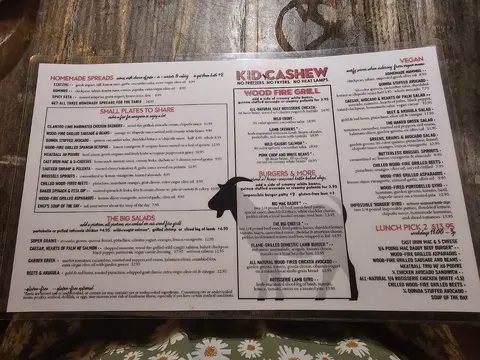 Menu at Kid Cashew, Sandy Springs, GA
