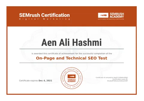 Aen Ali Hashmi - SEO Expert & Digital Marketing Services in Lahore, Pakistan in Lahore, Punjab