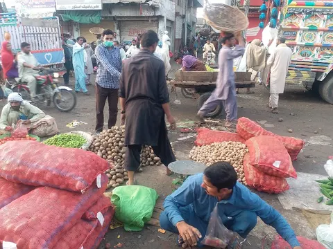Sabzi Mandi in Sahiwal, Punjab