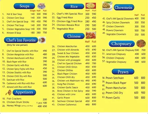 Chef's Inn Restaurant in Lahore, Punjab