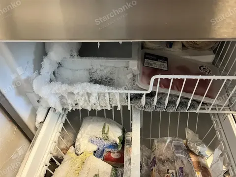 Freezer ice build-up repair