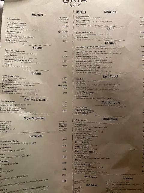 GAI’A Japanese Fusion in Lahore, Punjab