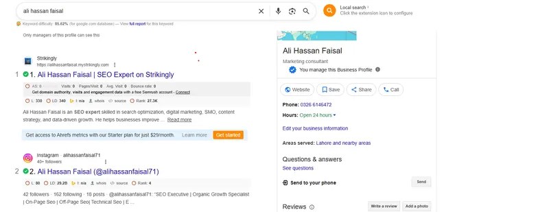 Ali Hassan Faisal, marketing in Lahore, Pakistan