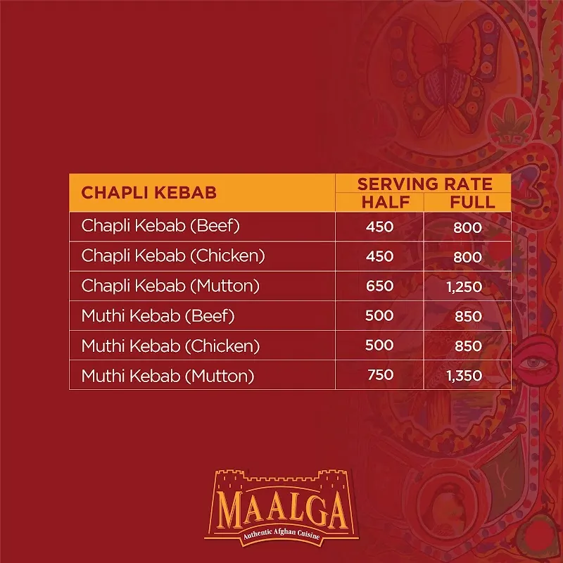 Maalga Afghan Restaurant, Georgian Restaurant in Lahore
