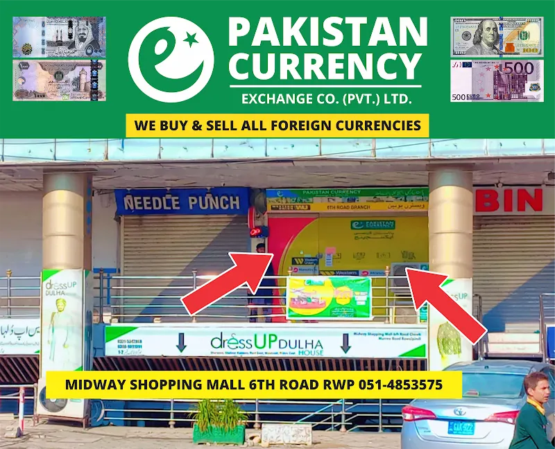 Pakistan Currency Exchange | 6th Road Branch Rawalpindi | Western Union, MoneyGram & RIA Money Transfer, Telephone Exchange in Rawalpindi